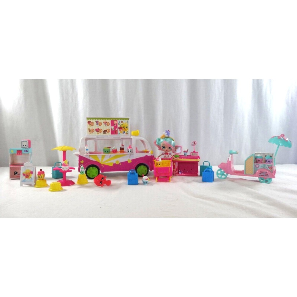 Shopkins Shoppies Doll Peppa-Mint's Gelati Scooter Ice Cream Truck an Machine a